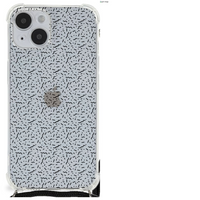 iPhone 14 Plus Doorzichtige Silicone Hoesje Stripes Dots