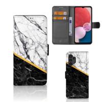 Samsung Galaxy A13 (4G) | Bookcase | Marmer Wit Zwart - Origineel Cadeau Man