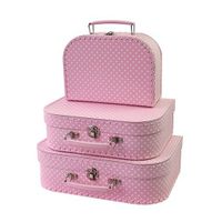 Simply for Kids 3-Delige Kofferset Polkadot Roze Simply for Kids 3-Delige Kofferset Polkadot Roze