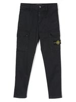 Stone Island Junior pantalon slim à poches cargo - Bleu