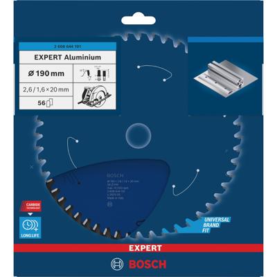 Bosch Professional Cirkelzaagblad EXPERT Aluminium | Ø 190 x 2,6 x 20mm 56T - 2608644101 Bosch Professional Cirkelzaagblad EXPERT Aluminium | Ø 190 x 2,6 x 20mm 56T - 2608644101
