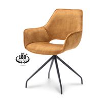 Haluta Draaibare Eetkamerstoel Thijs - Cognac