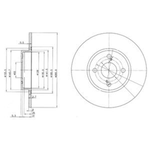 Delphi Diesel Remschijf BG3186