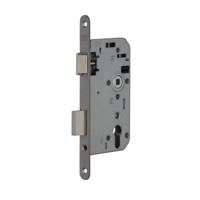 Nemef project insteek cilinder dag-nachtslot - PC72 - doornmaat 60 mm - RVS voorplaat - 449/17 - Rs/Ls