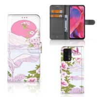OPPO A54 5G | A74 5G | A93 5G | Telefoonhoesje | Met pasjeshouder | Bird Standing