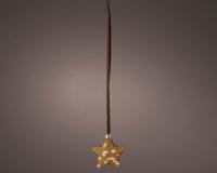 Micro LED ster binnen L6.5-W20-H20cm brown/warm white - Lumineo