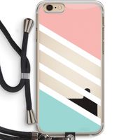 Strepen pastel: iPhone 6 PLUS / 6S PLUS Transparant Hoesje met koord