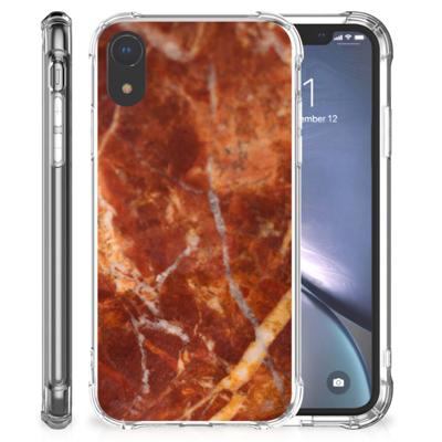 Apple iPhone Xr Anti-Shock Hoesje Marmer Bruin Apple iPhone Xr Anti-Shock Hoesje Marmer Bruin
