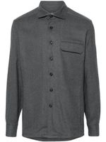 Corneliani chemise en coton à col italien - Gris