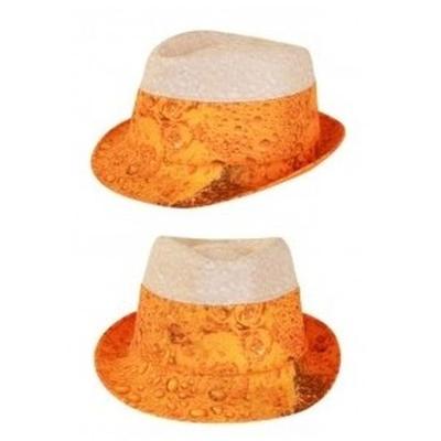 Bier feest/party hoed - 4x stuks - voor volwassenen - Thema Carnaval - of Oktoberfest hoeden