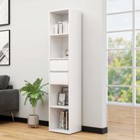 Boekenkast 36x30x171 cm spaanplaat hoogglans wit