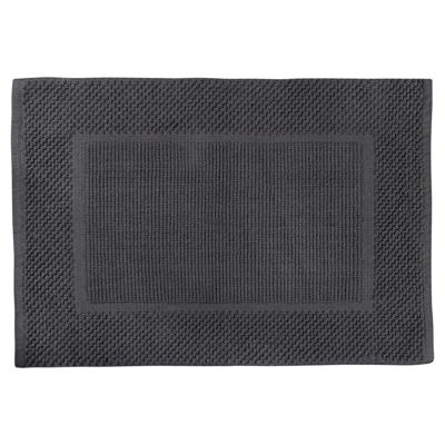 Differnz Basics badmat 100% katoen - geschikt voor vloerverwarming - 50 x 80 cm - donkergrijs