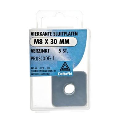 Sluitplaat vk m8x30mm verz 5st - Deltafix