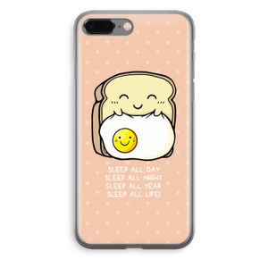 Sleep All Day: iPhone 8 Plus Transparant Hoesje