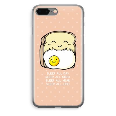 Sleep All Day: iPhone 8 Plus Transparant Hoesje