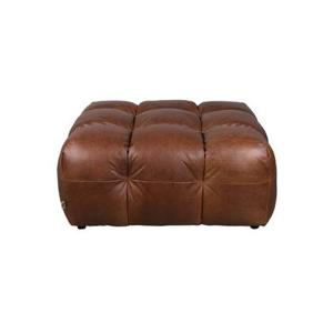 Dutchbone Hackman Hocker Leer Chocolade Bruin