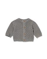 HEMA Newborn vest ajour grijsmelange (grijsmelange)