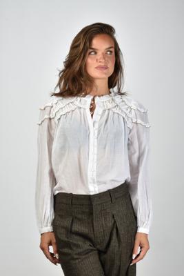 Marant Etoile blouse Christa HT0681FB-B3J04E white