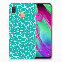 Samsung Galaxy A40 Hoesje maken Cracks Blue