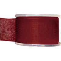 Hobby/decoratie sierlint - bordeauxrood - organza - 4 cm x 20 meter Hobby/decoratie sierlint - bordeauxrood - organza - 4 cm x 20 meter