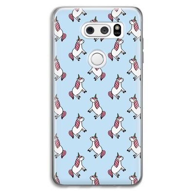 Eenhoorns overal: LG V30 Transparant Hoesje