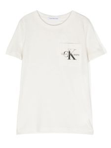 Calvin Klein Kids t-shirt à logo imprimé - Tons neutres