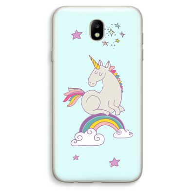 Regenboog eenhoorn: Samsung Galaxy J7 (2017) Transparant Hoesje