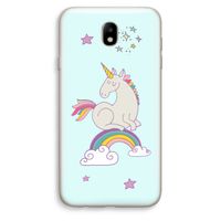 Regenboog eenhoorn: Samsung Galaxy J7 (2017) Transparant Hoesje
