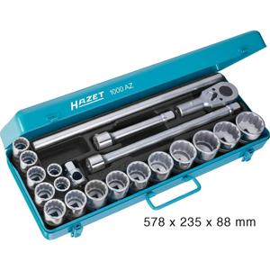 Hazet 1000AZ Dopsleutelset Metrisch, Inch 3/4 (20 mm) 21-delig