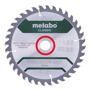 Metabo Accessoires Cirkelzaagblad | "Precision Cut Classic" | 165x20mm | Z36 WZ 15° - 628281000