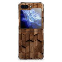 Bumper Hoesje voor Samsung Galaxy Z Flip 6 Wooden Cubes