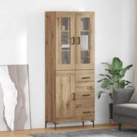 Hoge kast met lade 2 pcs Artisan Eiken Bewerkt hout