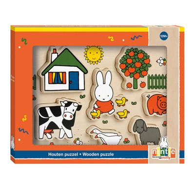 Bambolino Toys Houten puzzel nijntje chunky, 7st.