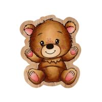 Creative Craftlab • friendz rubber stamp wooden ted sitting