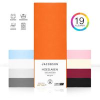 Jacobson PREMIUM - Jersey Hoeslaken - 100x200cm - 100% Katoen - tot 23cm matrasdikte - Oranje