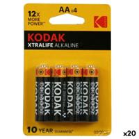 Alkalinebatterijen Kodak LR06 4 Onderdelen (20 Stuks)