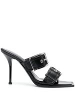 Alexander McQueen sandales en cuir à boucle 100 mm - Noir