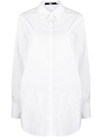 Karl Lagerfeld chemise longue à dos noué - Blanc