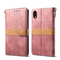 Lederen beschermhoes voor iPhone XR (roze)