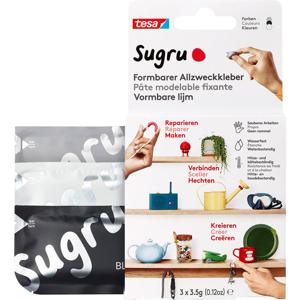 tesa Sugru Kneedlijm 41231-00001-00 Zwart, Wit, Grijs 3 stuk(s)