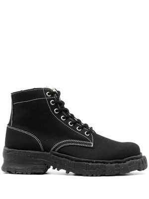 Maison MIHARA YASUHIRO bottines en toile à zip latéral - Noir