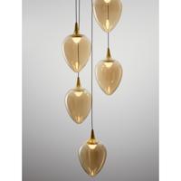 Lyora HanglampNali 5-lichts amber glas - 9416976