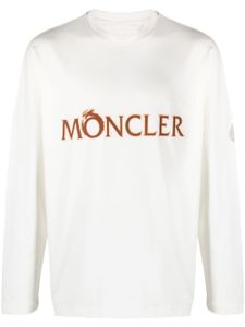 Moncler t-shirt en coton à logo imprimé - Tons neutres