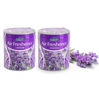 Geur gel Lavendel - 4x - 95 gram - geur blikje - 6 x 7 cm - auto/interieurparfum/luchtverfrisser