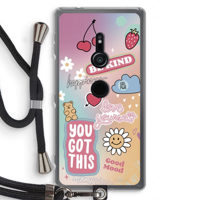 Positivity: Sony Xperia XZ2 Transparant Hoesje met koord