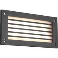 LED Tuinwandlamp Buitenverlichting - 9W Rechthoek. Warm Wit 3000K. Mat Antraciet