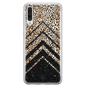 Samsung Galaxy A70 siliconen hoesje - Chevron luipaard