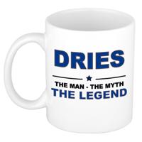 Dries cadeau mok - man myth legend - naam koffiemok - 300 ml - collega - vaderdag