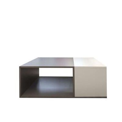 Symbiosis salontafel Krossen - wit/taupe - 34x89x67 cm