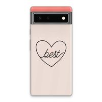 Best heart black: Google Pixel 6 Transparant Hoesje